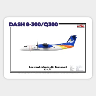 DeHavilland Canada Dash 8-300/Q300 - Leeward Islands Air Transport (Art Print) Sticker